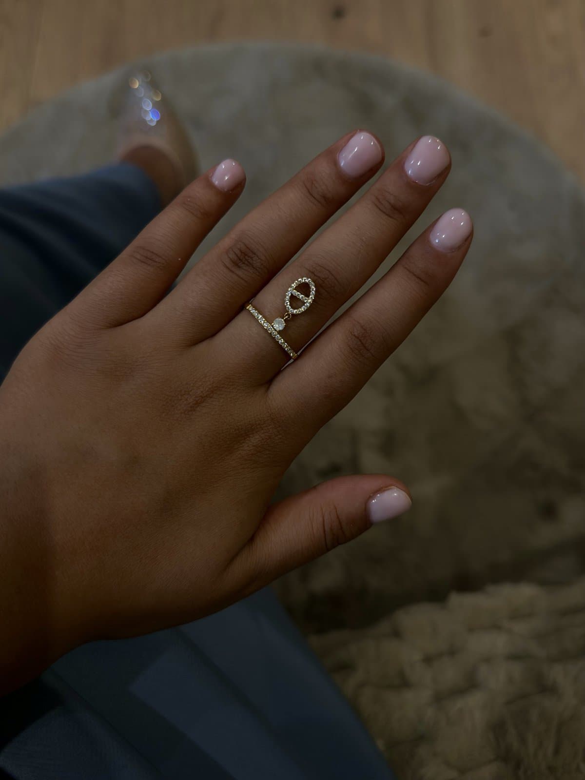 Bague Aya Doré — Acier inoxydable Doré, bijou KHALYF