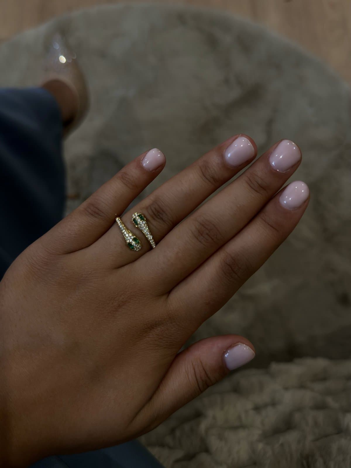 Bague Serpentis Doré — Acier inoxydable Doré, bijou KHALYF