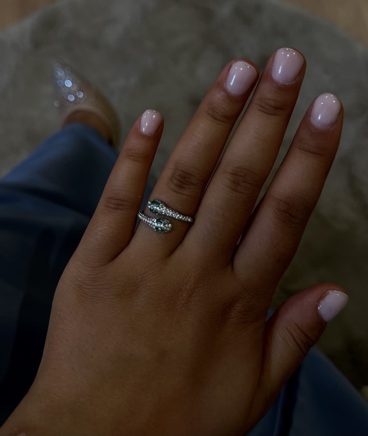 Bague Serpentis Argent — Acier inoxydable Argenté, bijou KHALYF