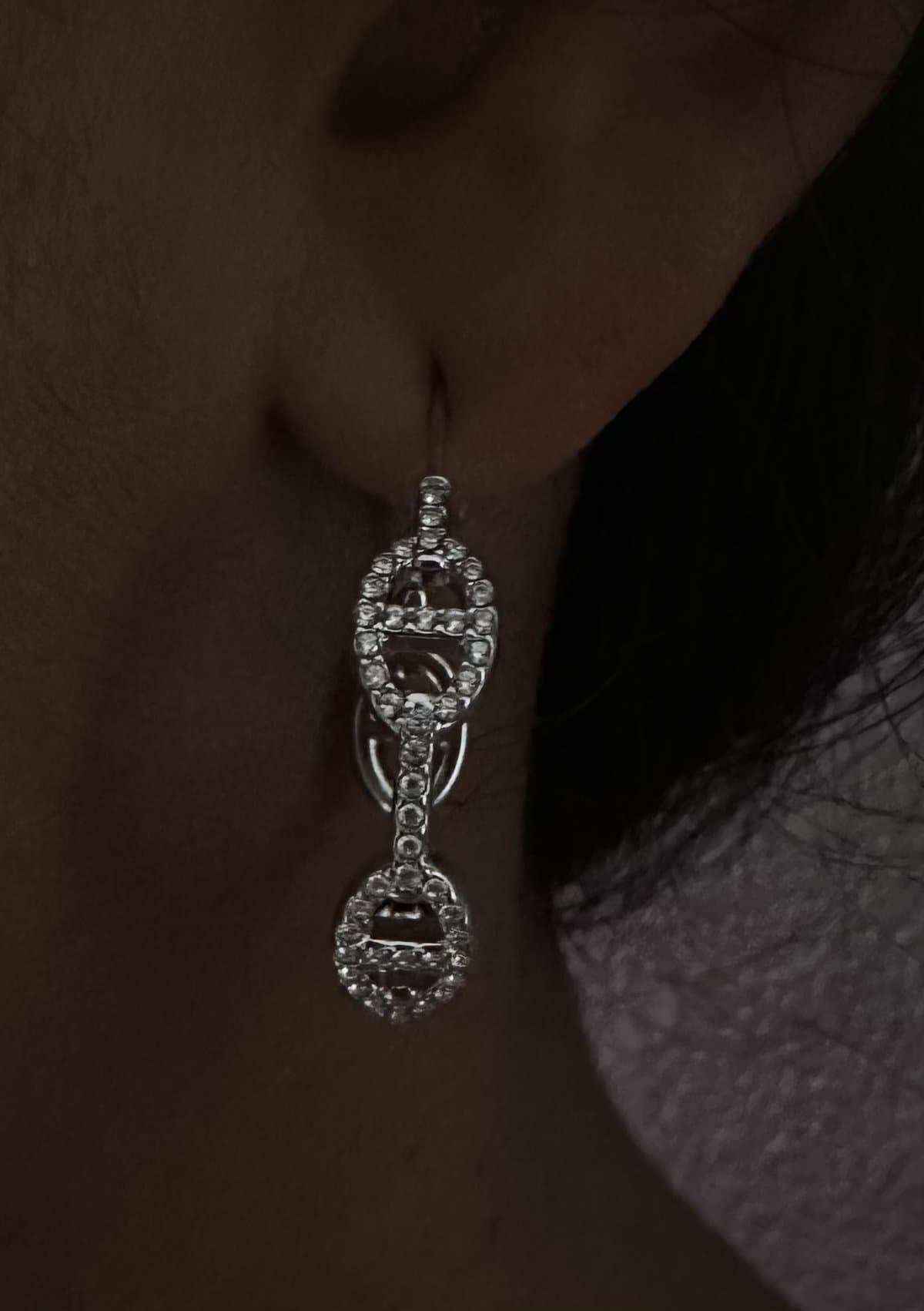 Boucles Aya Argent — Acier inoxydable Argenté, bijou KHALYF