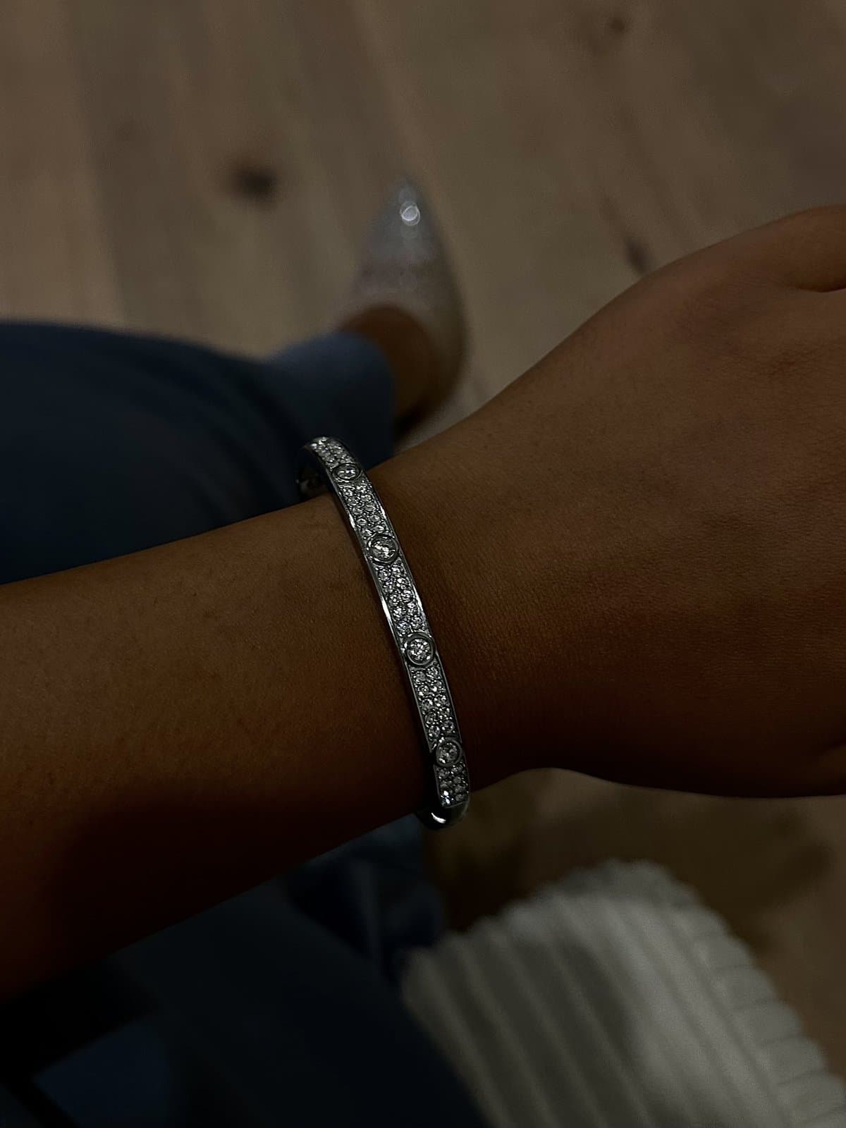 Bracelet Jonc de Saranda Argent — Acier inoxydable Argenté, bijou KHALYF
